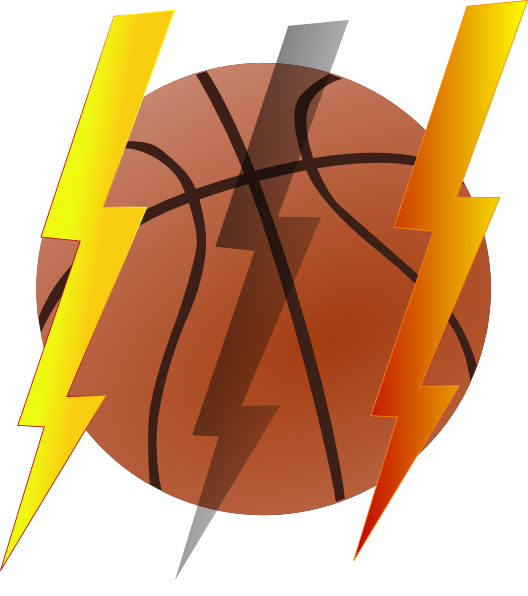 Lightning Bolt Basketball Clip Art At Clker Com   Vector Clip Art