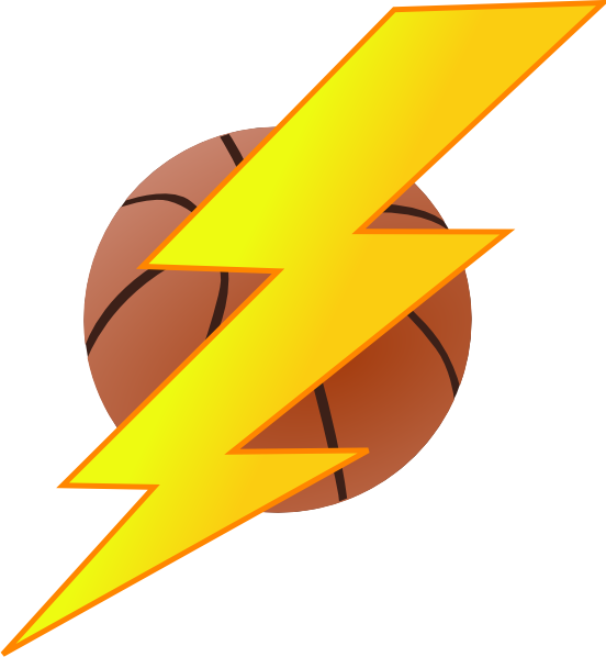 Lightning Bolt Basketball1 Clip Art At Clker Com   Vector Clip Art