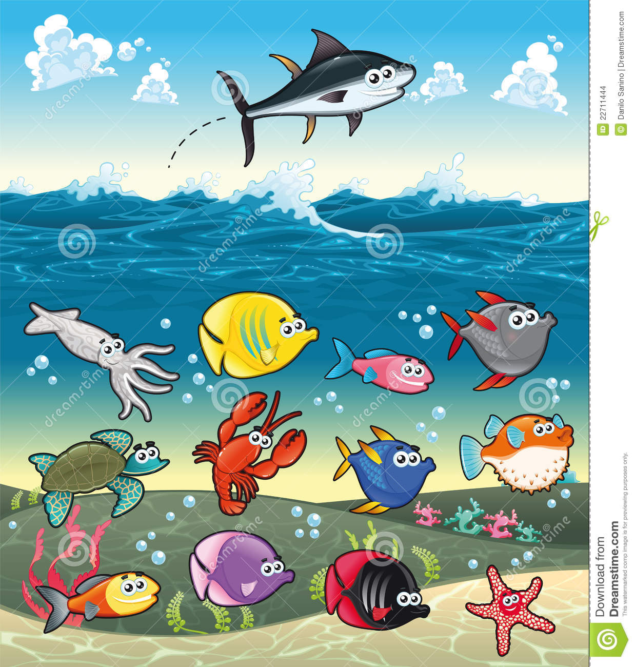 More Similar Stock Images Of   Family Of Funny Fish Under The Sea