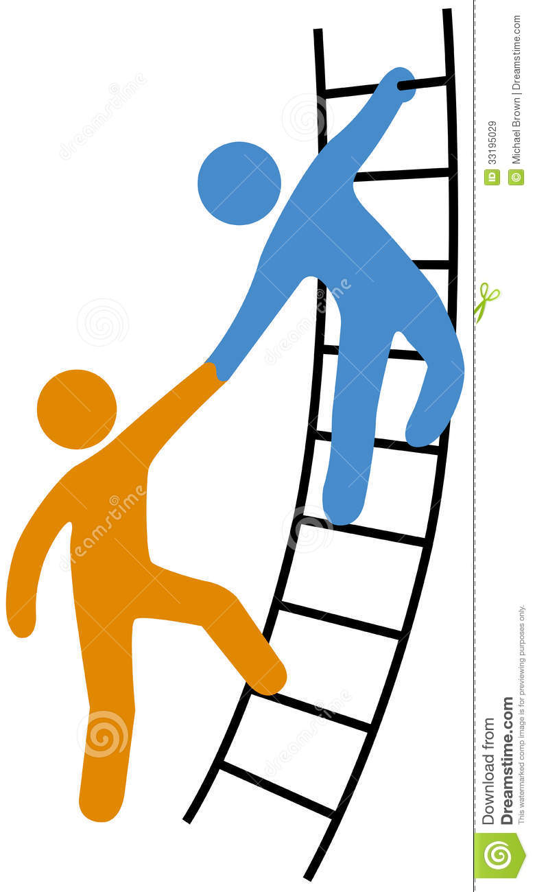 People Helping Join Up Ladder Royalty Free Stock Images   Image