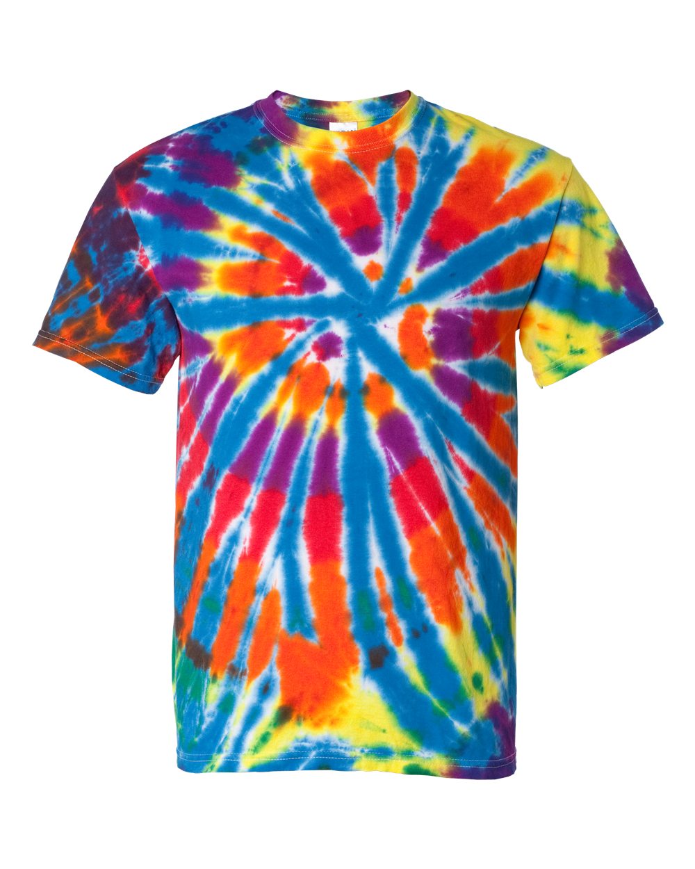 Tie Dyed   Short Sleeve Rainbow Cut Spiral T Shirt   200td