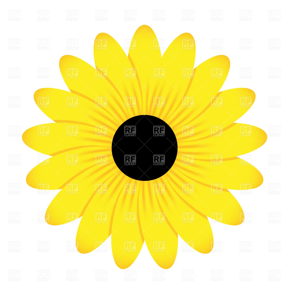 Yellow Flower 1304 Plants And Animals Download Free Vector Clip Art