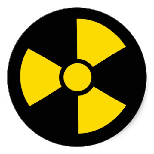Radiation Symbol   Danger Radioactive Stickers From Zazzle