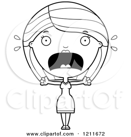 Royalty Free  Rf  Scared Woman Clipart Illustrations Vector Graphics