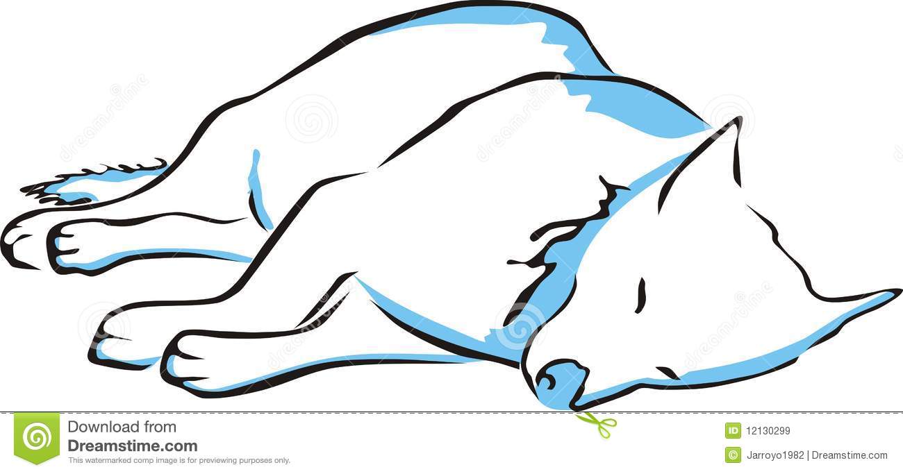 Sleeping Dog Illustration Royalty Free Stock Images   Image  12130299