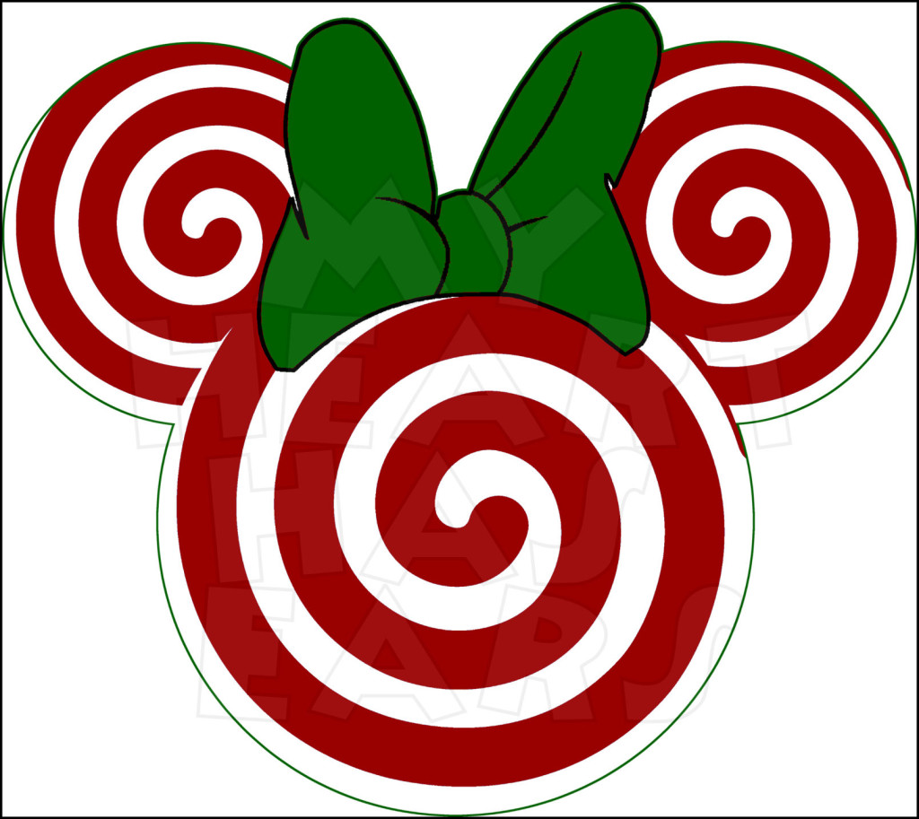 Candy Cane Lollipop Minnie Mouse Instant Download Digital Clip Art