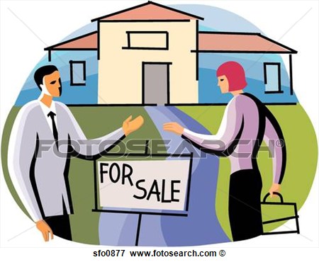 Real Estate Agents Selling House  Fotosearch   Search Eps Clipart
