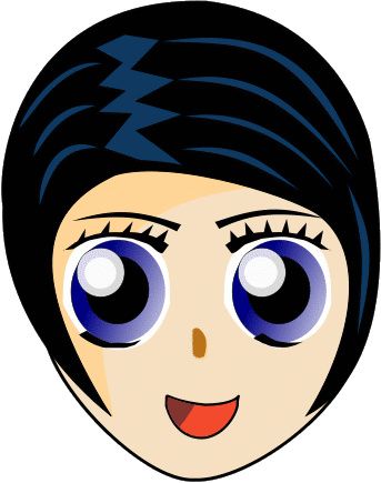 Cute Facebook Profile Picture   6   Smiling Cartoon Girl With Long