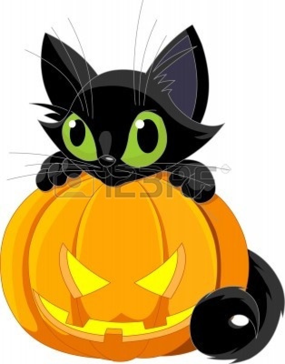 Cute Halloween Clipart Free Cliparts A Cute Black Cat On A Halloween