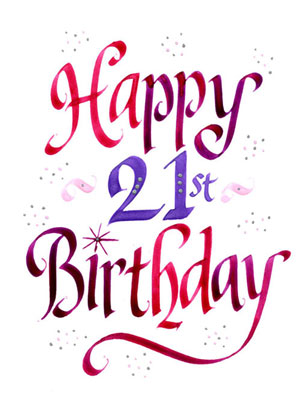 Happy 21st Birthday Images   Clipart Best