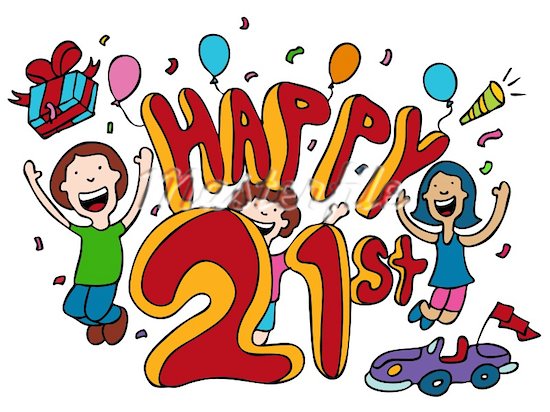 Happy 21st Birthday Pictures Free   Cliparts Co