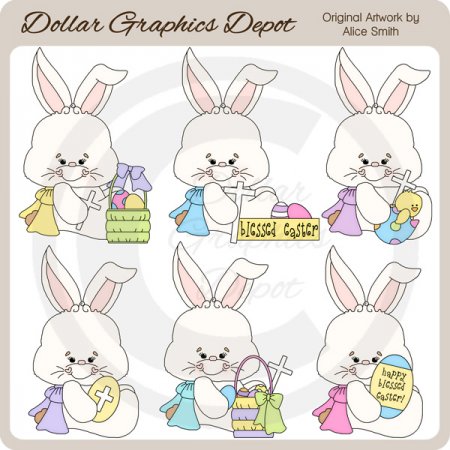Bunny Blessings   Clip Art    Dgd Exclusive     1 00   Dollar Graphics