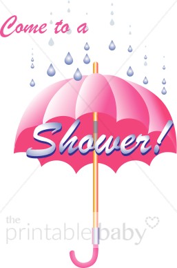 Free Baby Shower Umbrella Clip Art