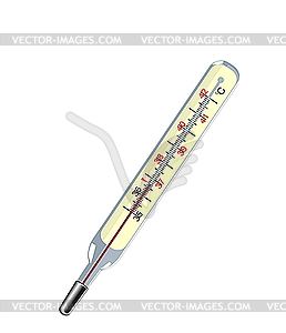 Medical Thermometer On The White   Vector Clip Art