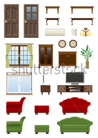 Living Room Furniture Stock Vector   Clipart Me