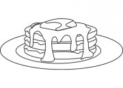 Pancakes B W This Black And White Outline Illustration Pancakes B W Is