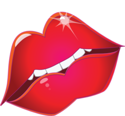 Clipart Red Lips Kiss Smiley Emoticon    Tweety   Smiley