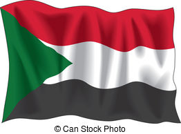 Sudan Flag   Waving Flag Of Sudan Isolated On White