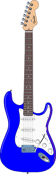 Electric Blue Guitar Clip Art At Clker Com   Vector Clip Art Online
