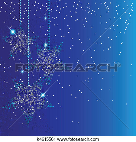 Blue Christmas Star Ornaments View Large Clip Art Graphic