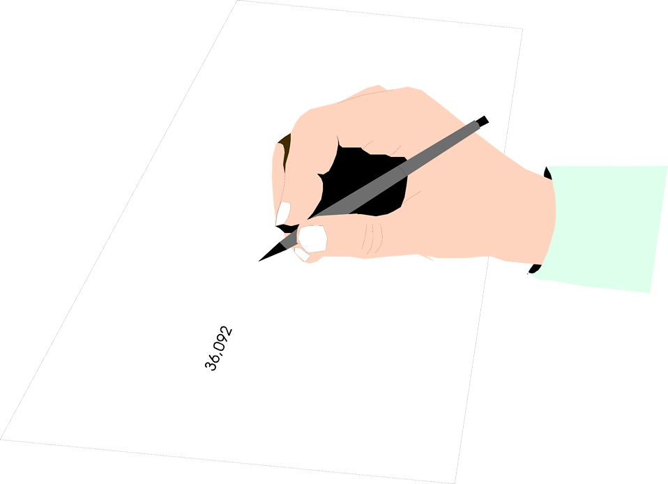 Hand Holding Pencil Clipart