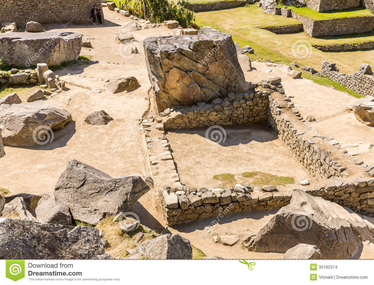 Stock Images  Inca Wall In Machu Picchu Peru South America  Example