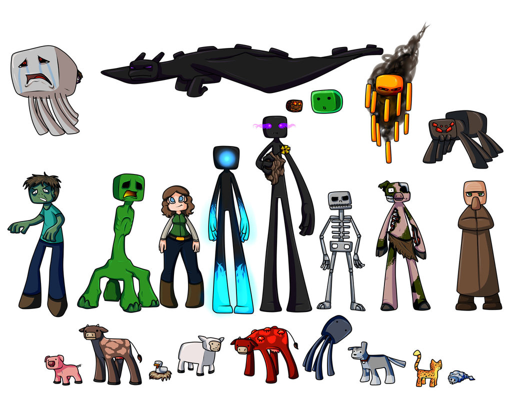 Back   Minecraft Img For All Characters Mobs Clipart