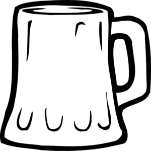 Beer Mug Black And White Clip Art At Clker Com   Vector Clip Art