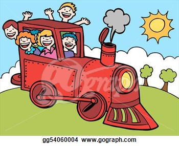 Cartoon Park Train Ride Color  Vector Clipart Gg54060004   Gograph