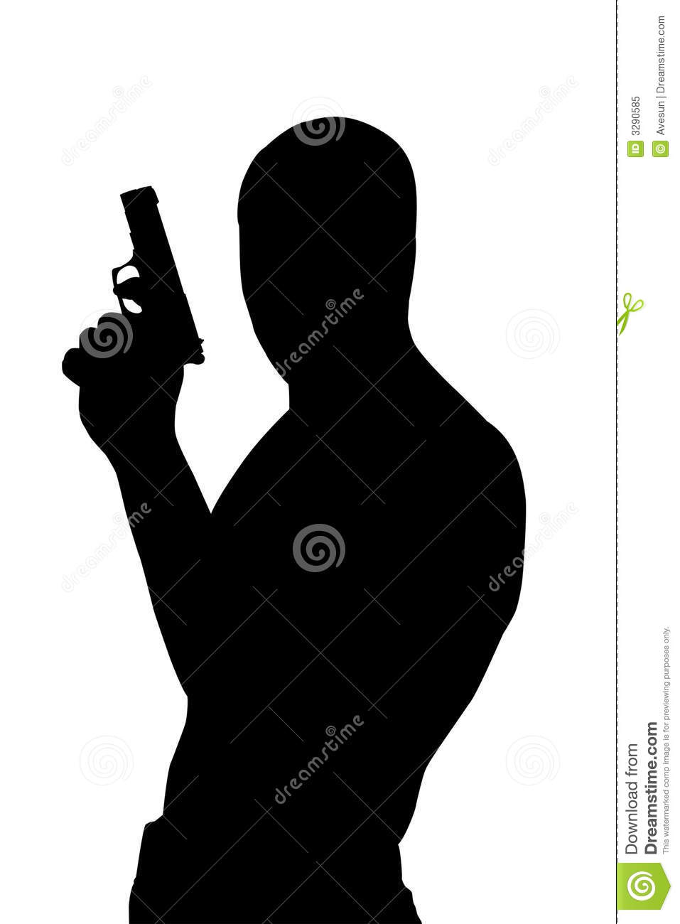 Gangster Silhouette Royalty Free Stock Photo   Image  3290585