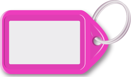 Key Ring With Tag Pink   Http   Www Wpclipart Com Blanks Tags Key Ring