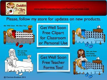 Free Get Well Soon Clipart And Freebie Get Well Soon Teacher Forms At    
