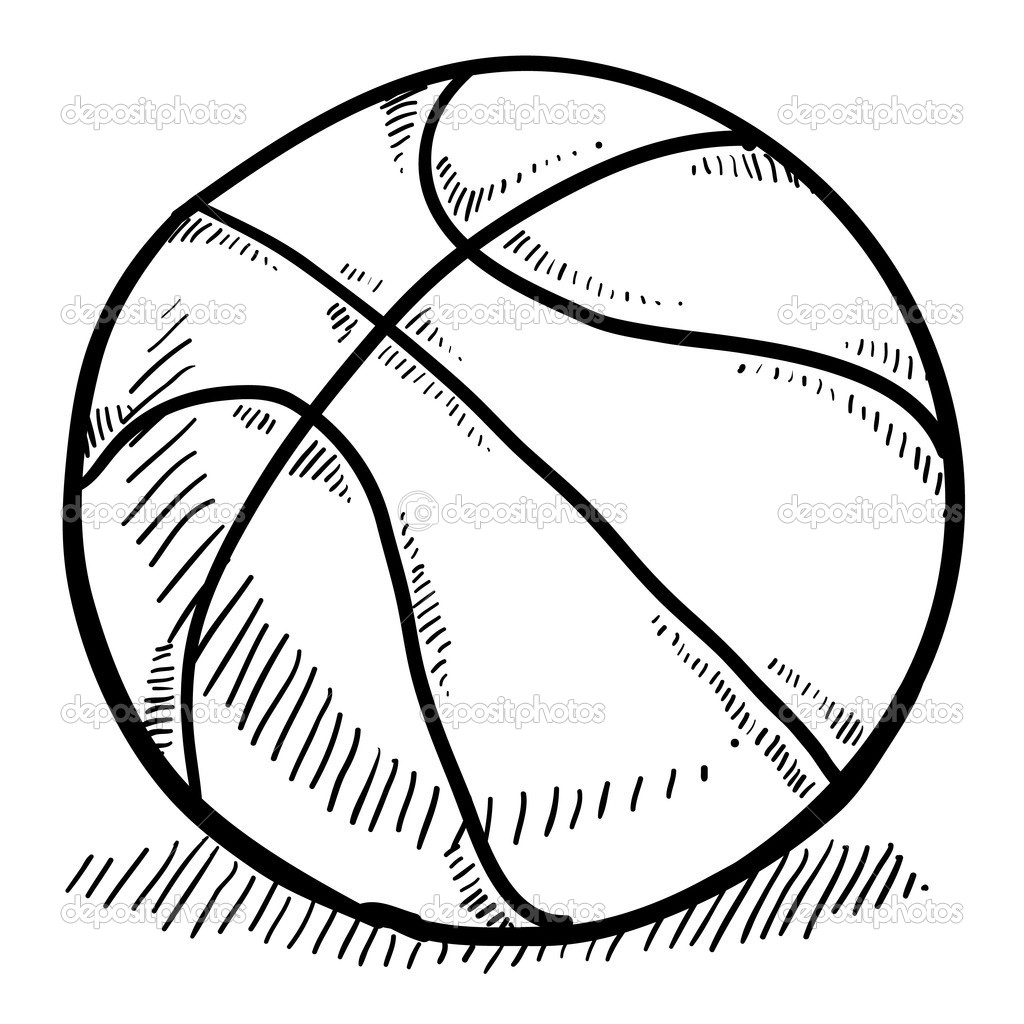 Basketball Sketch   Stock Vector   Lhfgraphics  14136453