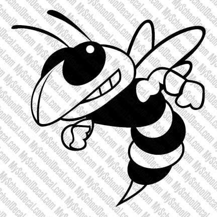 Black And White Hornet Hornet Mascot Black And White