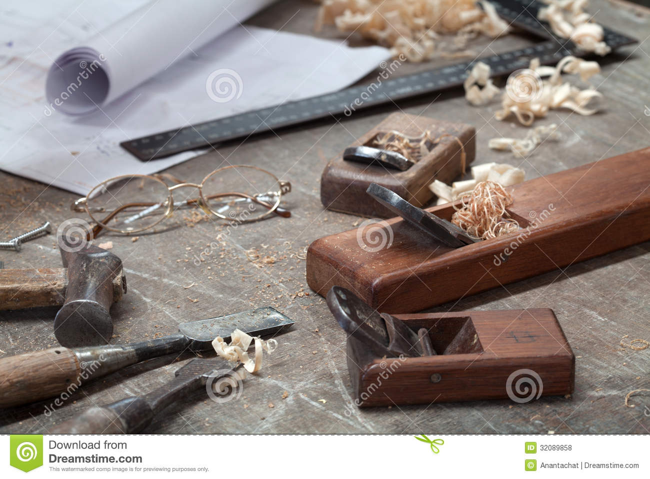 Carpentry Tools Royalty Free Stock Photos   Image  32089858
