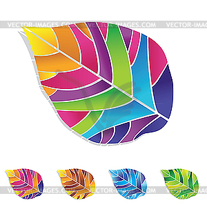 Colorful Leaves   Vector Image