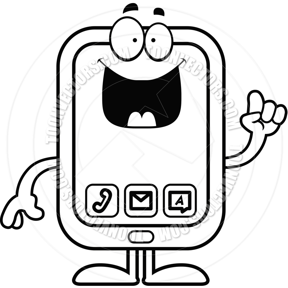 Smartphone Clipart Black And White   Clipart Panda   Free Clipart    