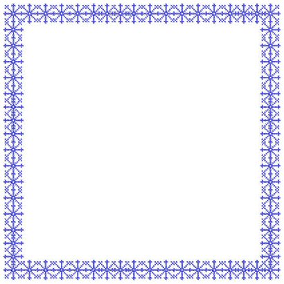Border Frame Embroidery Designs   Cross Stitch Snowflake Frame