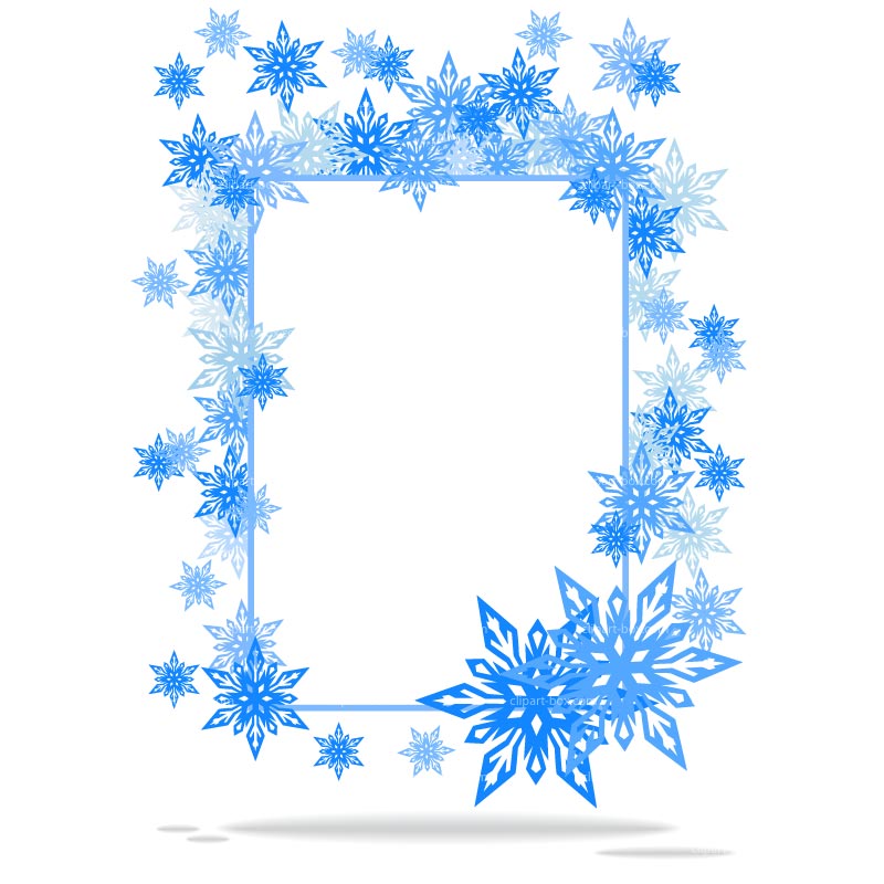 Clipart Snowflakes Frame   Royalty Free Vector Design