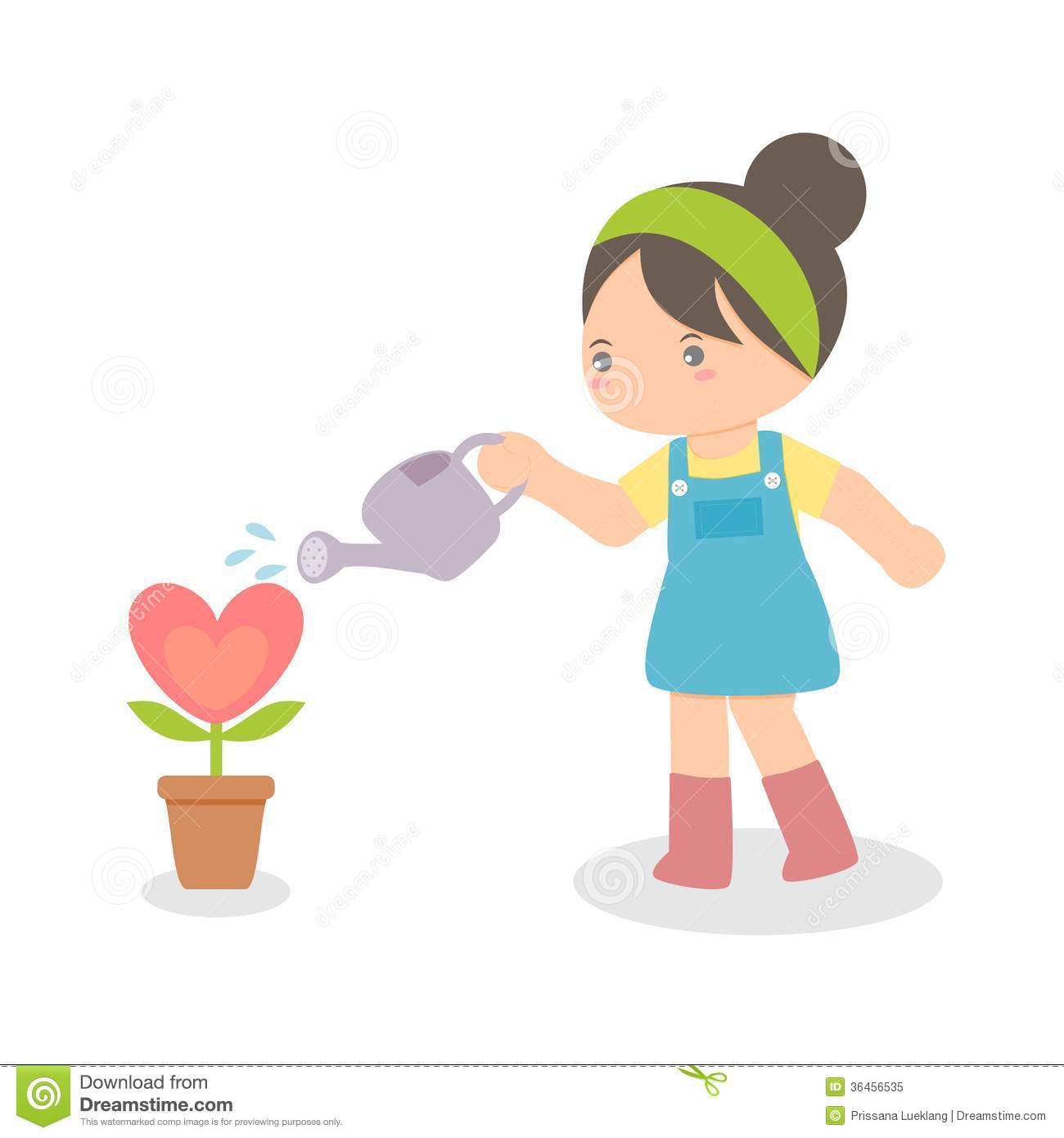 Girl Watering Flower 1 Clipart Clip Art Pictures