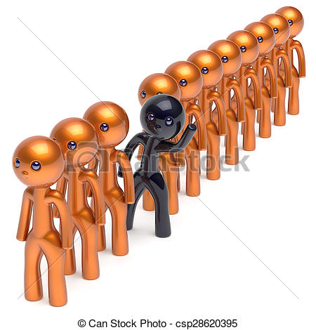 Stock Illustration Of Different People Stand Out From The Crowd