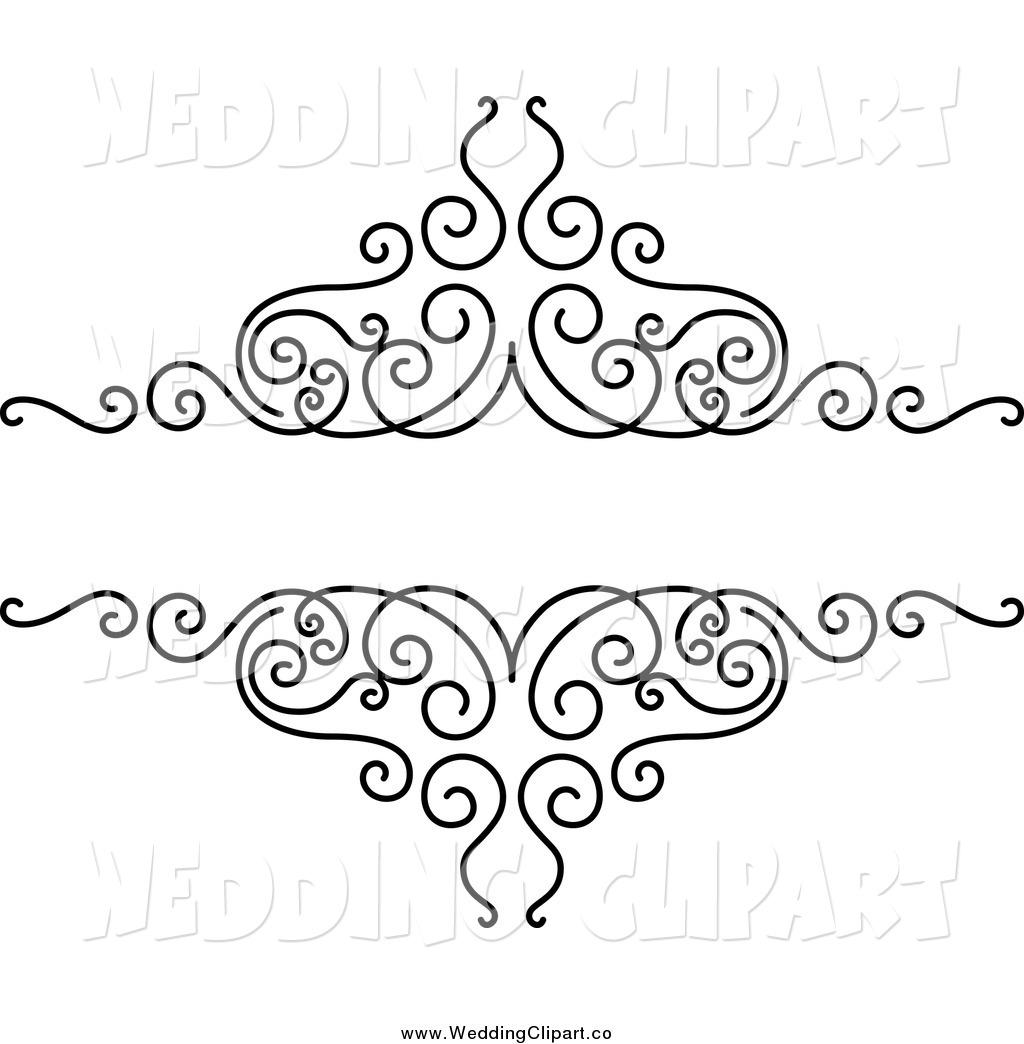 Black And White Swirl Wedding Design Black And White Wedding Ornate
