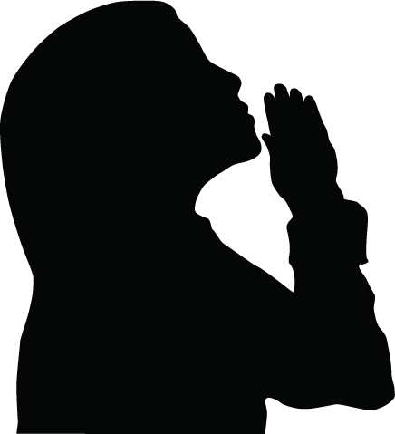 Latter Day Clip Art   Girl Praying Silhouette Clipart 3
