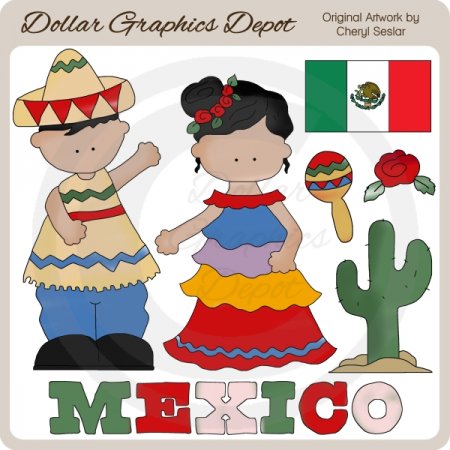 Mexican Girl Clipart Mexican Kids   Clip Art