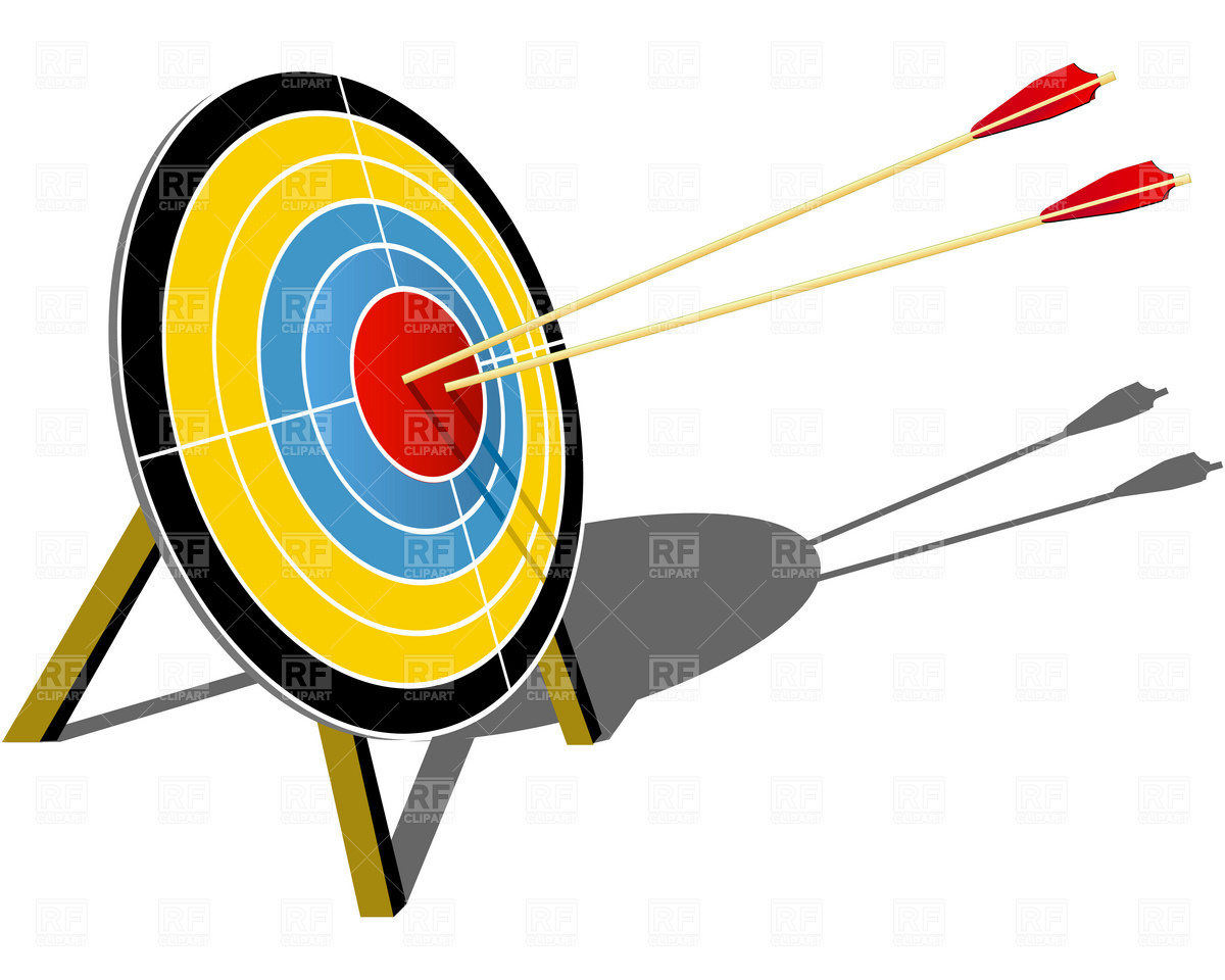     Target Hit With Arrow Download Royalty Free Vector Clipart  Eps