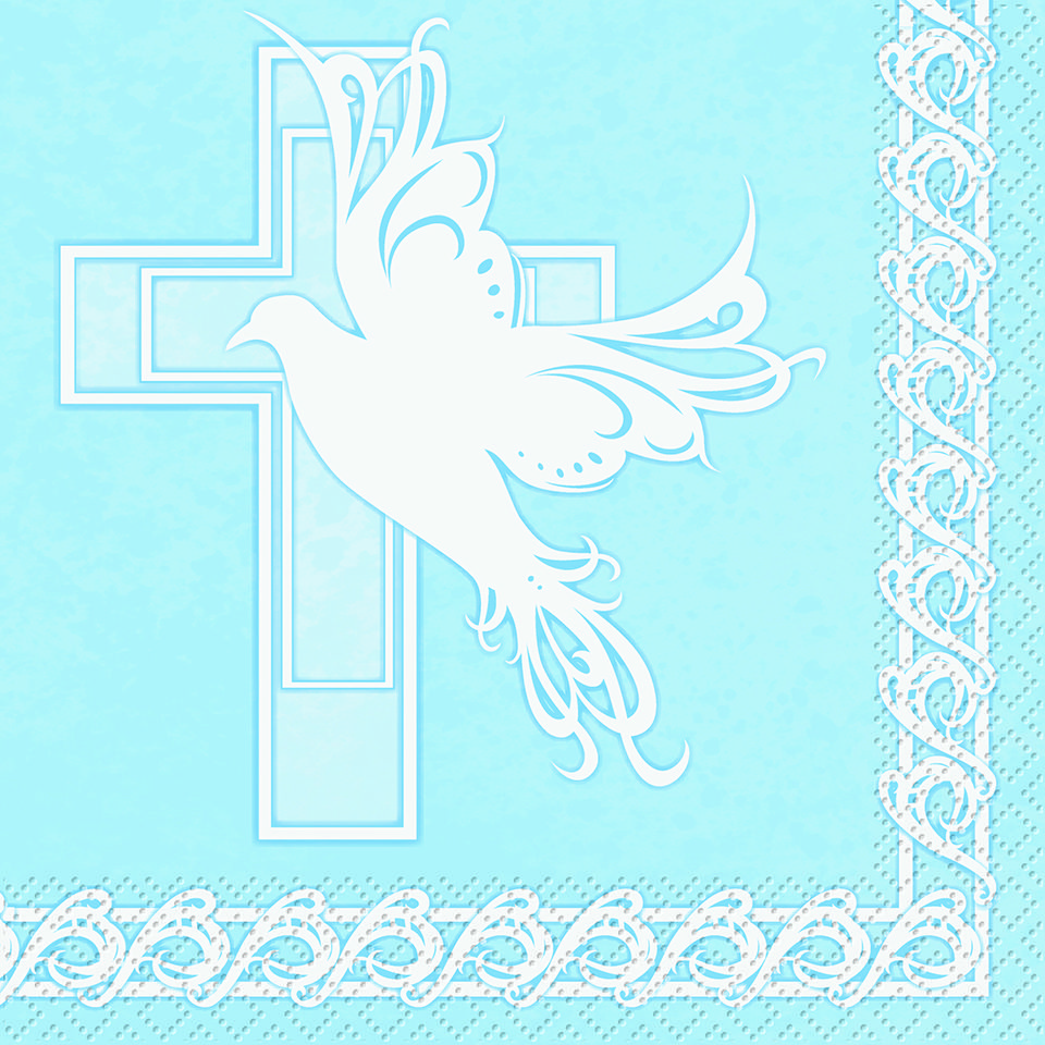 Blue Baptism Cross Dove Cross Blue Baby Boy