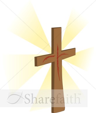 Brown Cross With Hint Of Blood   Cross Clipart