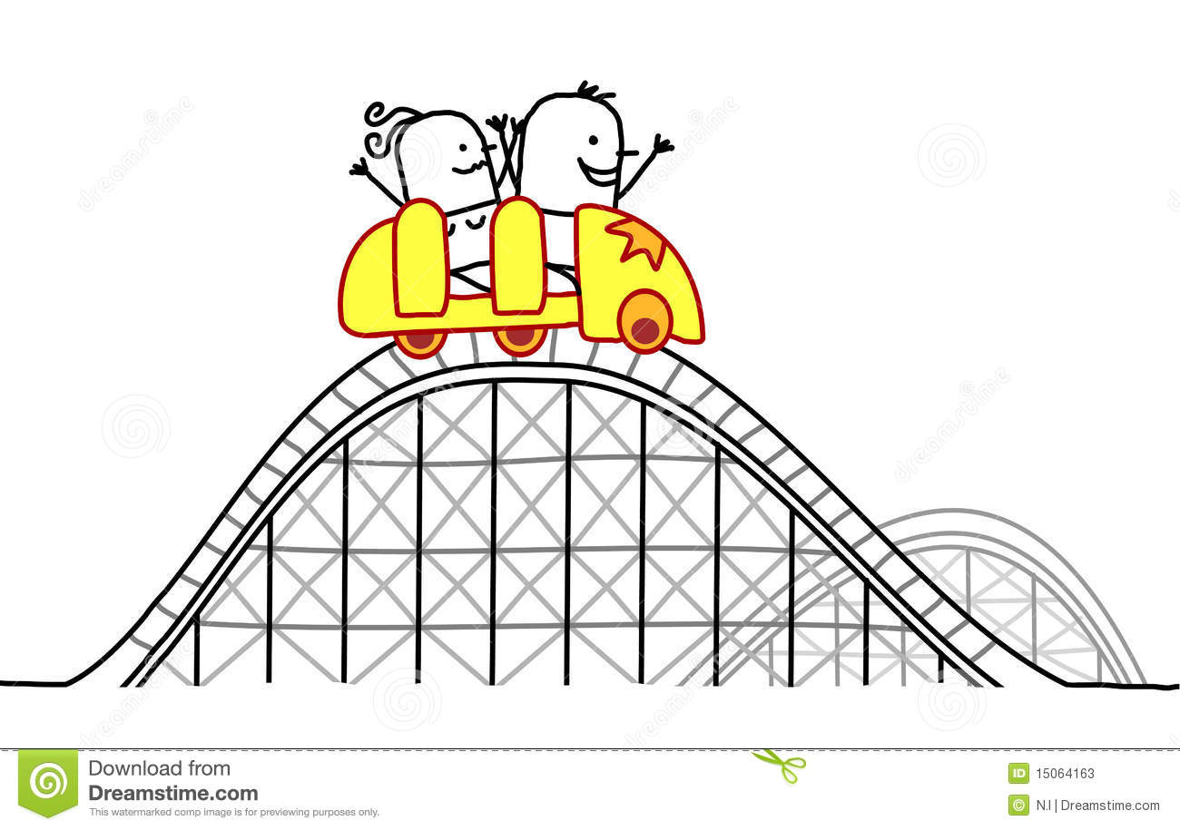 Couple On Roller Coaster Stock Photos   Image  15064163