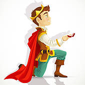 Prince Charming Asking The Marriage   Royalty Free Clip Art