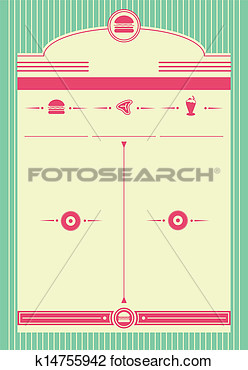 1950s Diner Style Background And Frame  Fotosearch   Search Clipart